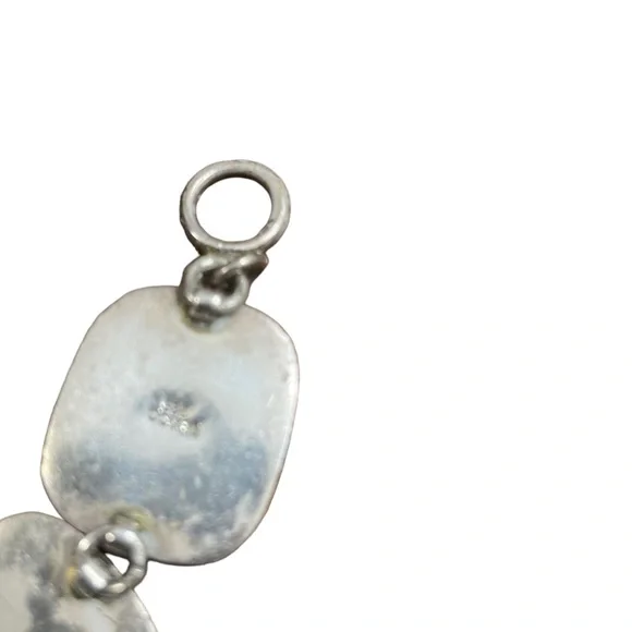 925 Sterling Silver Vintage Mexico Real Multi-Color Gem Link Bracelet 6 1/4" - Picture 5 of 8